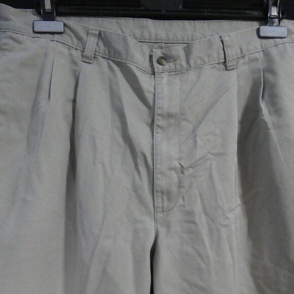 Men's Casual Chino Beige Pants| 36 x 30 | Rolled Bottom Hems - Picture 4 of 16